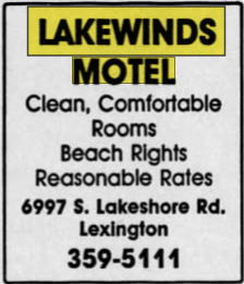 Lakewinds Motel (Lake Winds Motel, Reiferts Colonial Tourist Court)) - 1994 Ad (newer photo)